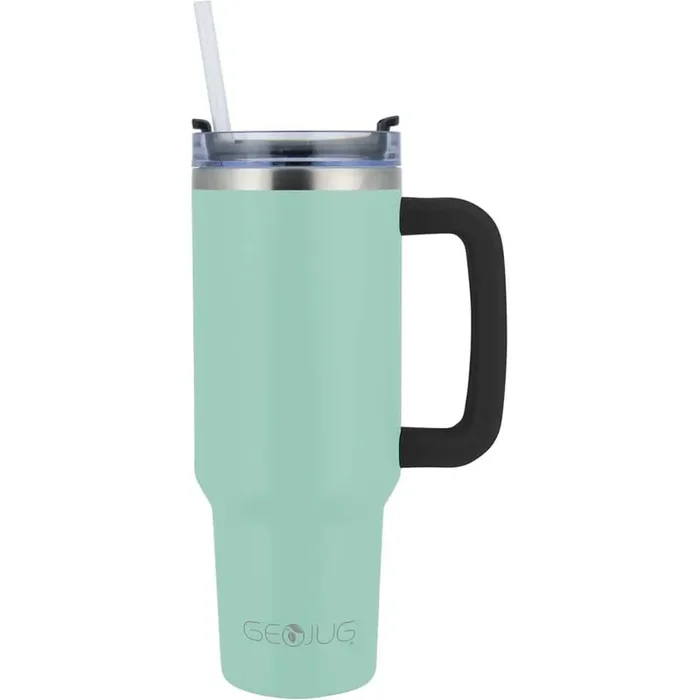 40 Oz. Insulated Blue Stainless-Steel Tumbler with Lid and Straw