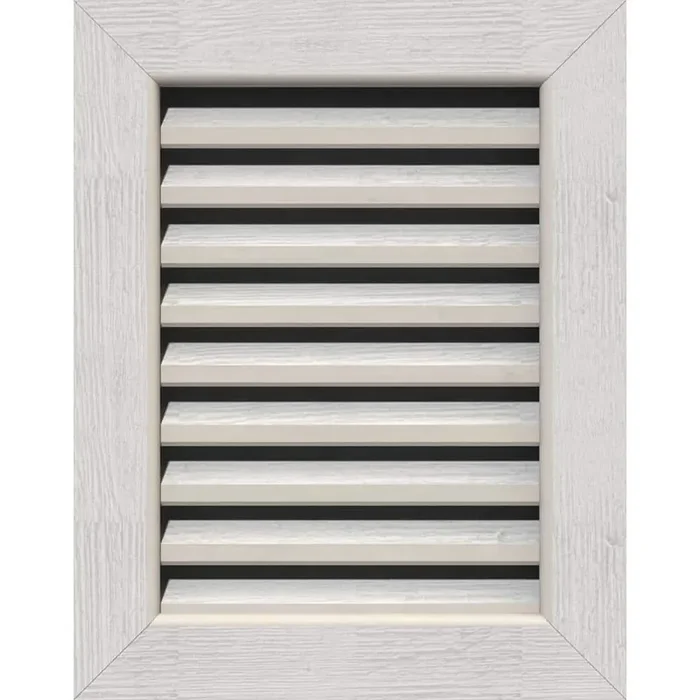 41″ x 27″ Rectangular Primed Rough Western Red Cedar Wood Paintable Gable Louver Vent Functional