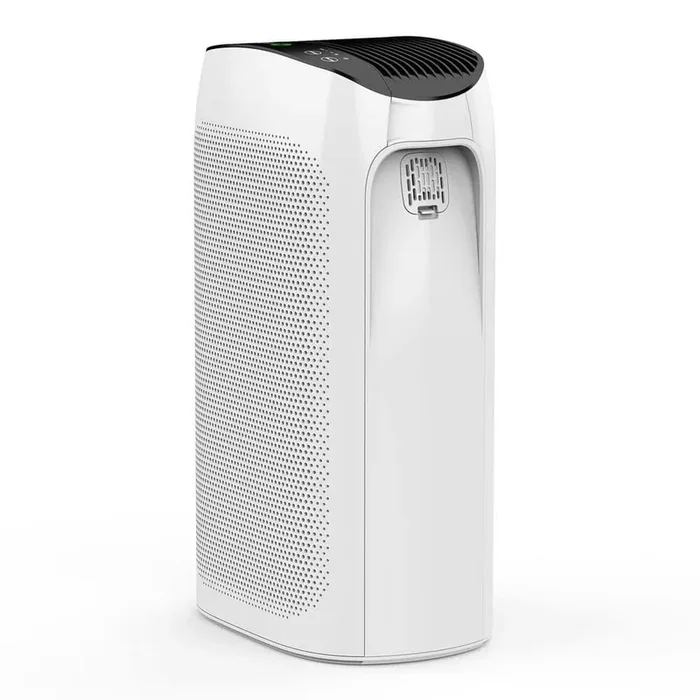 495 sq. ft. 3-Speed HEPA – True Portable Console Air Purifier in Whites,with Timer and Ultra-Quiet Sleep Mode