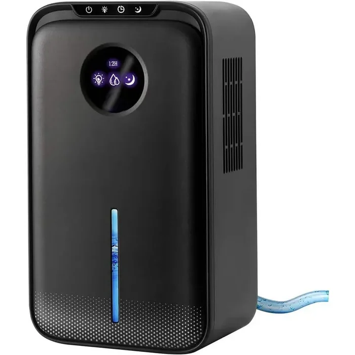 5.5 pints 800 Sq. Ft. Dehumidifier for Home with Drain Hose, Auto Shut Off and 7 Color LED Light in Black