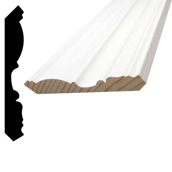 5/8 in. x 4-1/2 in. x 96 in. Primed Pine Finger-Jointed Crown Moulding