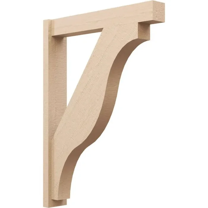 6 in. x 46 in. x 34 in. Funston Block Rough Cedar Woodgrain Timberthane Polyurethane Outlooker, Primed Tan