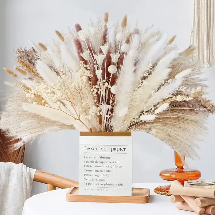 62/100/109pcs Natural Dried Pampa Grass