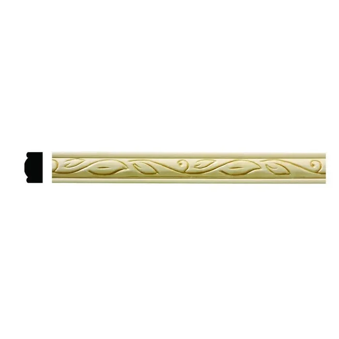 7/16 in. x 3/4 in. x 96 in. Hardwood White Unfinished Clean Scroll Trim Moulding