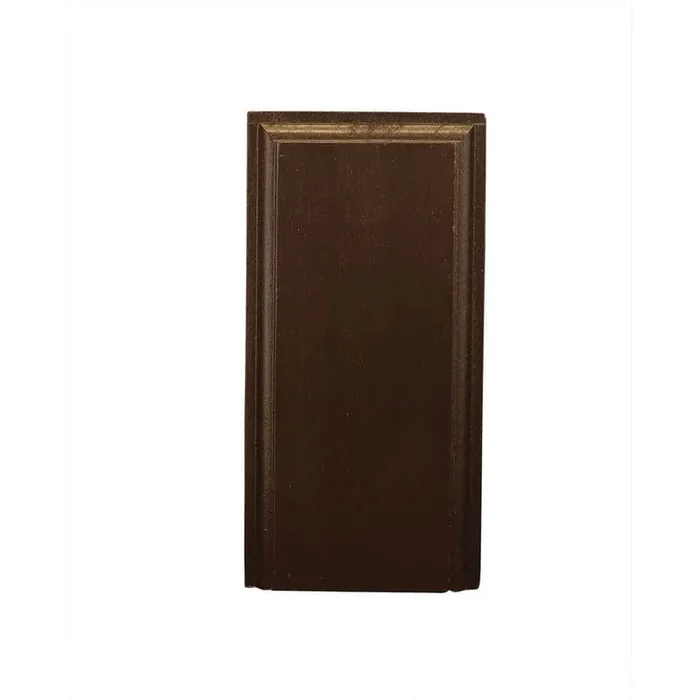 7/8 in. D x 3-1/2 in. W x 6 in. L Poplar Wood Stained Mocha Plinth Block