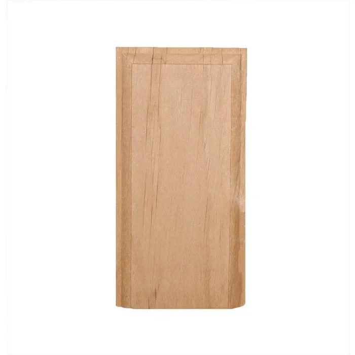 7/8 in. D x 3-1/2 in. W x 6 in. L Unfinished Alder Wood Plinth Block
