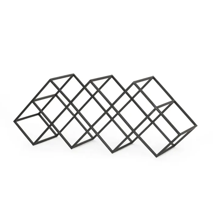 7-Bottle Black Wine Rack