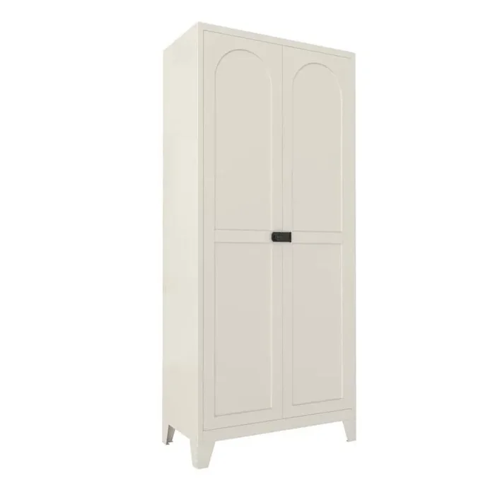 70.87 in. H Beige Steel Pantry Organizer with Doors and Adjustable Shelves