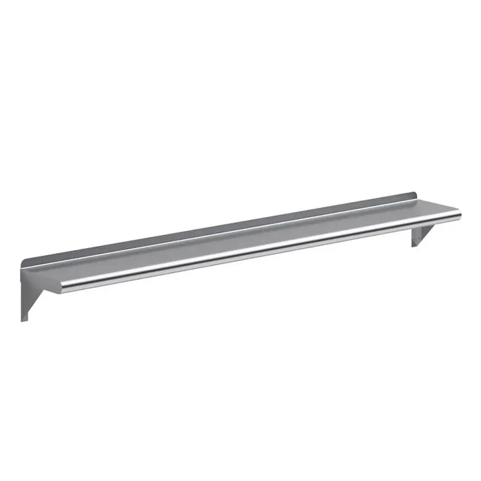 8 in. x 60 in. Stainless Steel Wall Shelf. Kitchen, Restaurant, Garage, Laundry, Utility Room Metal Shelf with Brackets