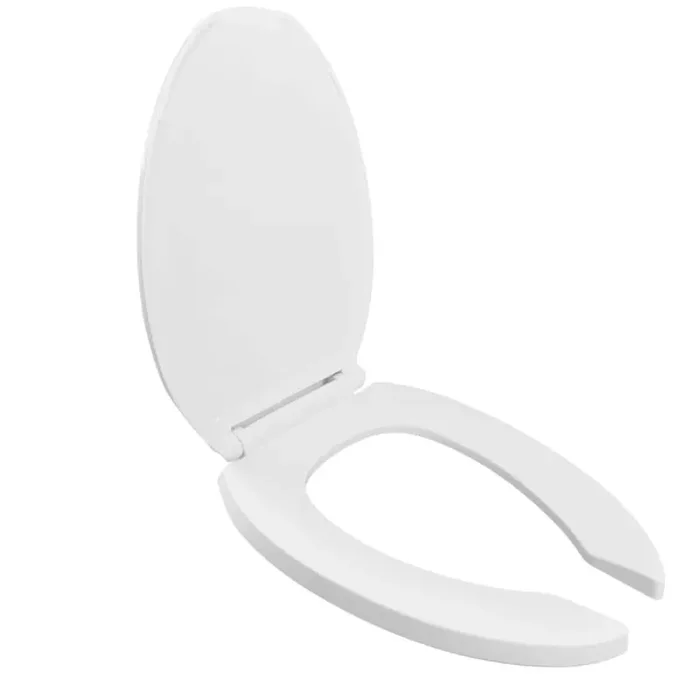 820STSS Elongated Open Front Commercial Toilet Seat with Cover in White