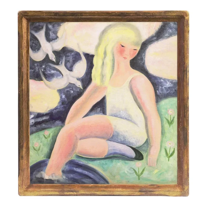 ‘Young Woman With Doves’ by Nura Ulreich, Art Institute of Chicago, Salon D’Automne, Paris, Art Deco