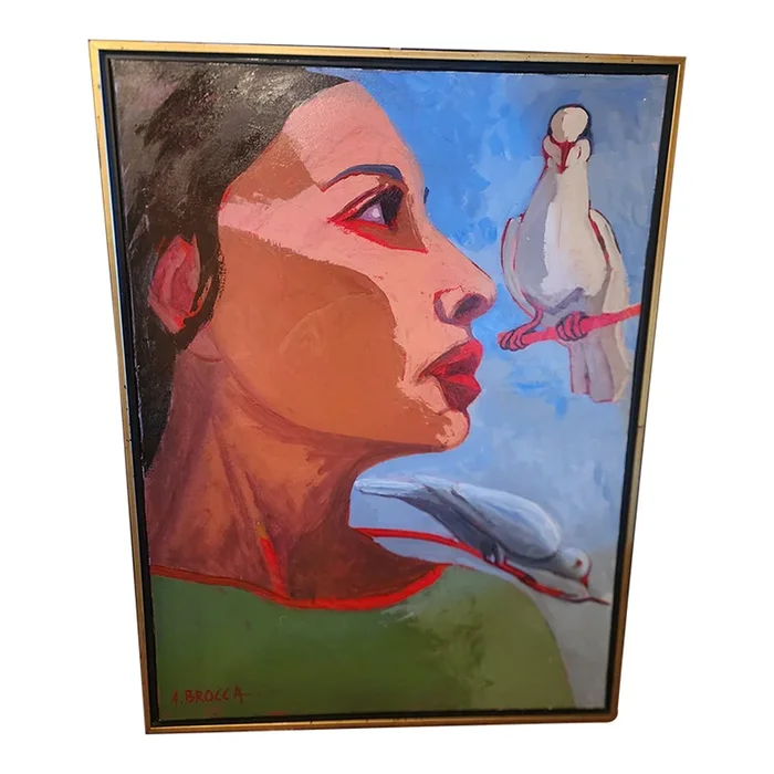 “Secret” Acrylic on Canvas by Augusto Brocca