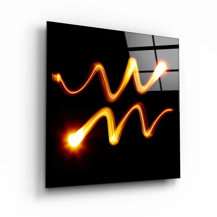 .”Aquarius Zodiac Symbol”. Glass Wall Art