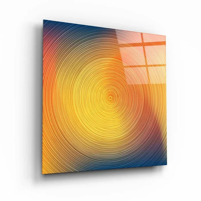 .”Yellow Hypnosis”. Designer’s Collection Glass Wall Art