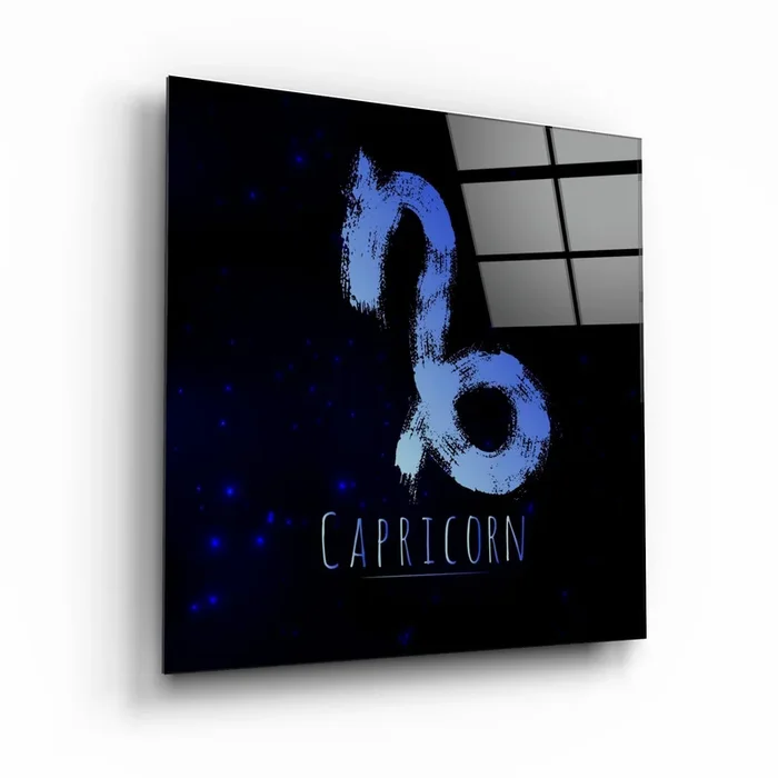 .”Zodiac V2 – Capricorn”. Glass Wall Art