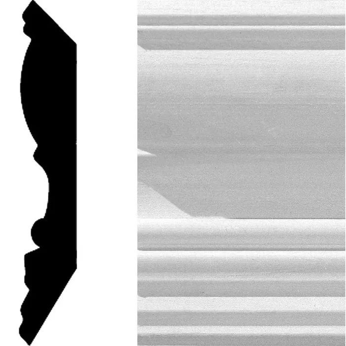 8659 3/4 in. x 4 1/2 in. x 96 in. Primed MDF Crown Moulding (1-Piece − 8 Total Linear Feet)