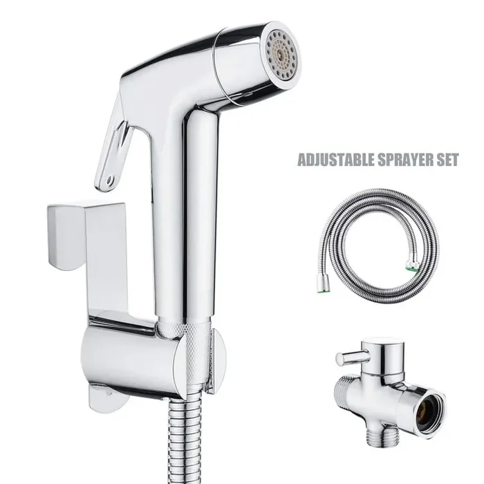 ABS Hand-held Bidet Toilet Sprayer Set in Silver