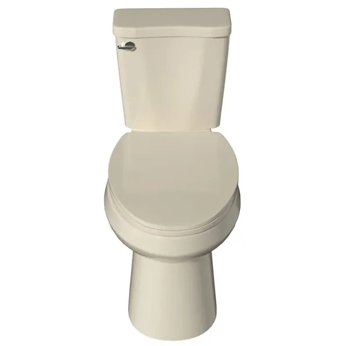 ADA Comfort Height 17 in. 2-Piece Compact Elongated Toilet in Bone with 1.28 GPF Single Flush, Soft Close Seat Included