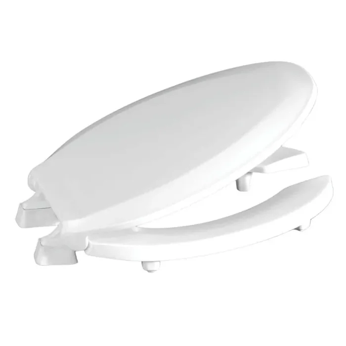 ADA Compliant Raised Round Toilet Seat with Cover in White