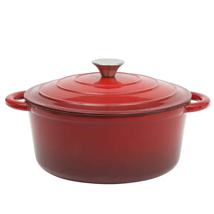 Addlestone 5 qt. Enameled Cast Iron Dutch Oven with Lid in Red