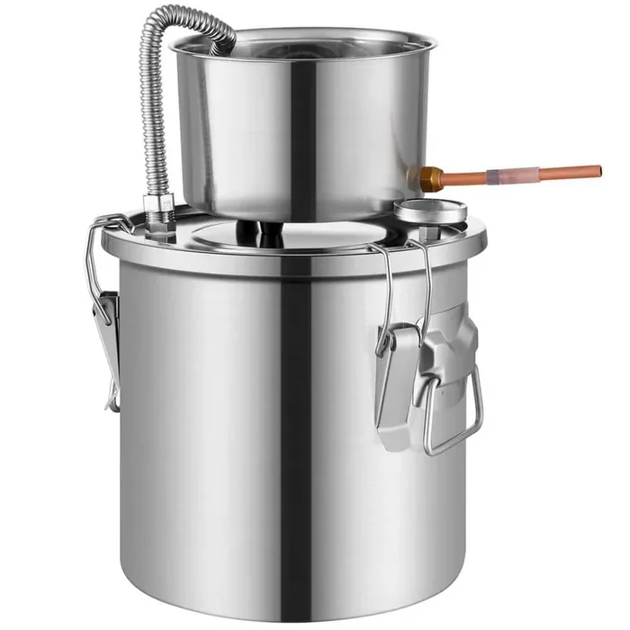 Alcohol Still, 3 gal. /11.4 L Stainless Steel Water Alcohol Distiller, Home Brewing Refining Fermentation Kit
