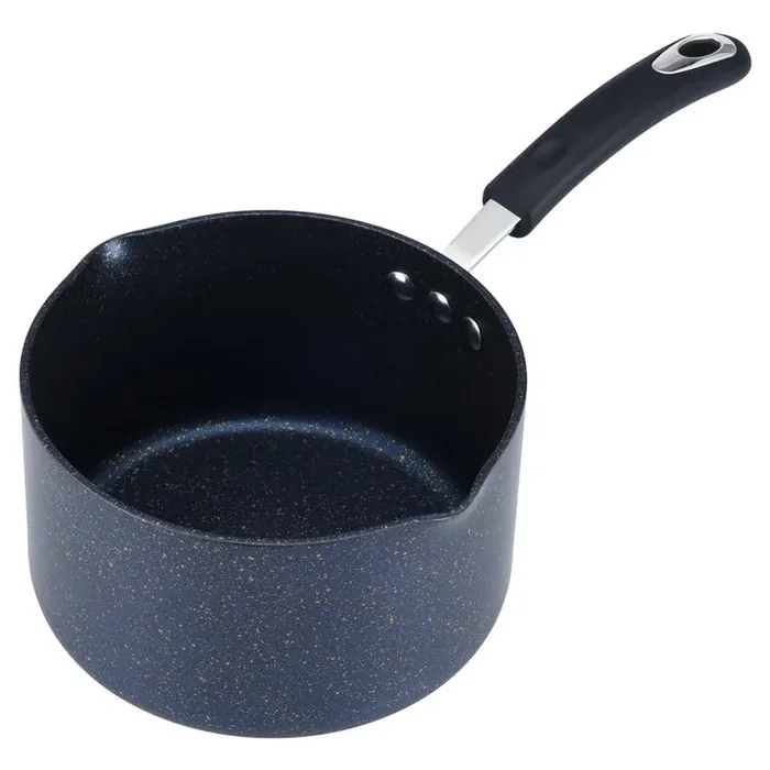 All-In-One Stone 3.2 qt. Aluminum Ceramic Nonstick Saucepan and Cooking Pot in Estate Blue