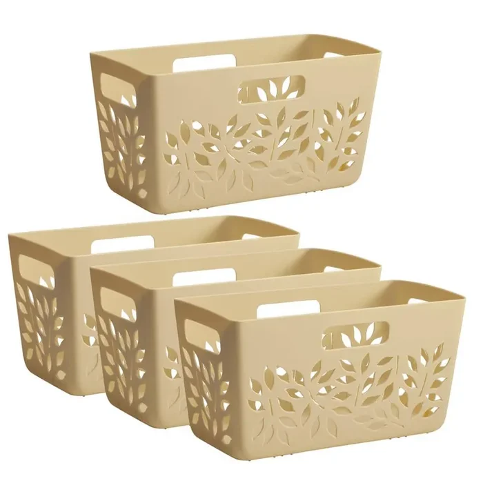 Almond 4-Piece Pantry Basket Set