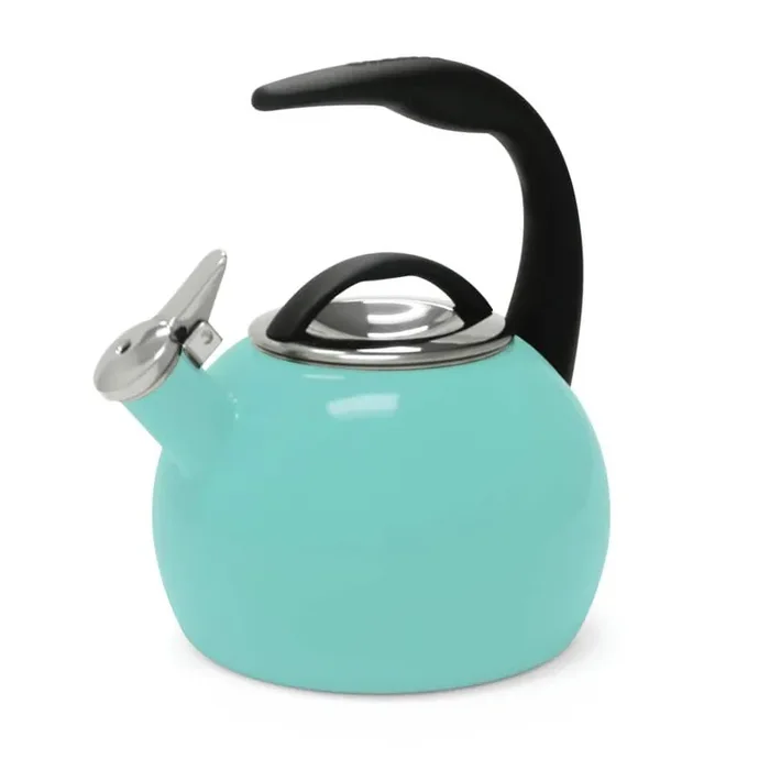 Anniversary 8-cups Enamel-On-Steel Aqua Tea Kettle