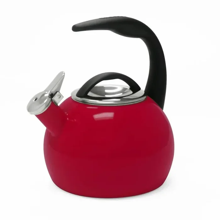Anniversary 8-cups Enamel-On-Steel Chili Red Tea Kettle