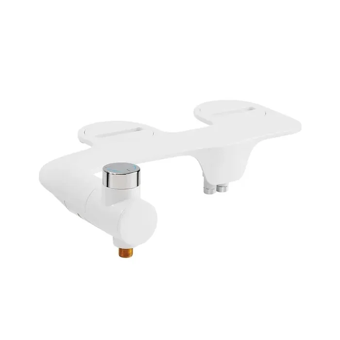 Aqua Non- Electric Bidet Seat for Elongated Toilet in Glossy White