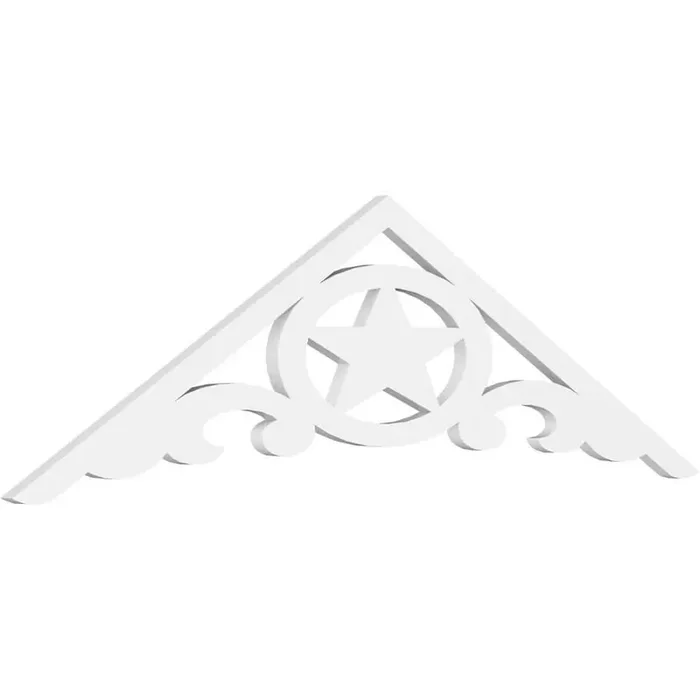 Austin 1 in. D x 17-1/2 in. W x 60 in. L Signature Urethane Gable Pediment