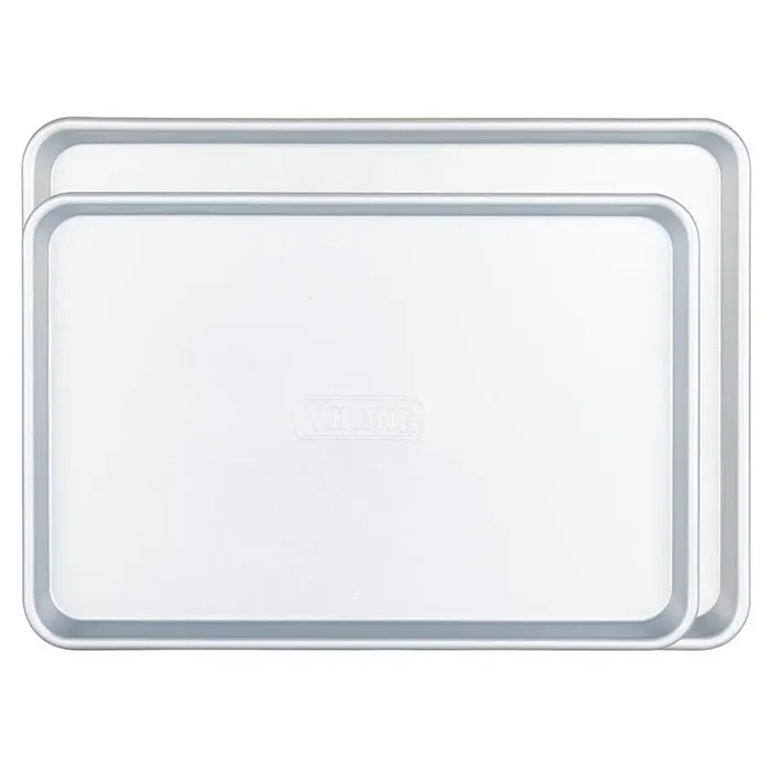Baking Sheet Set, 2 Piece Large and Medium, Aluminized Steel