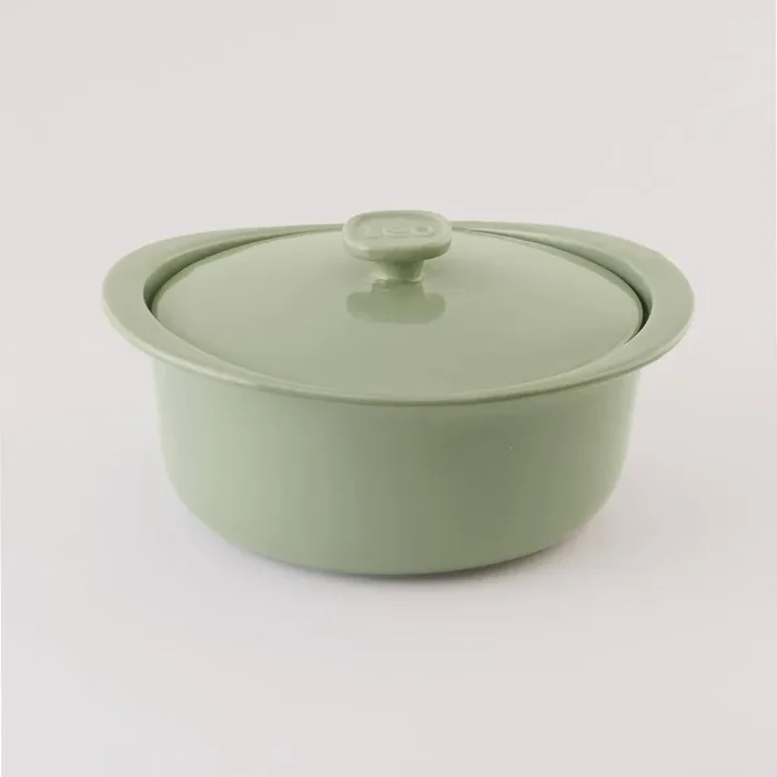 Balance 4.5 qt. Ceramic Casserole 9.5 in. with Lid Sage