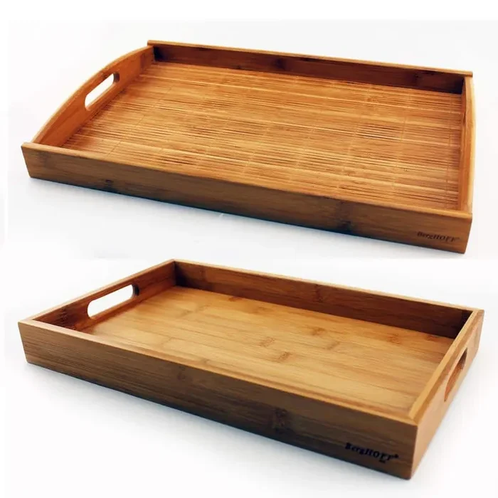 Bamboo 2-Piece Serving Tray Set
