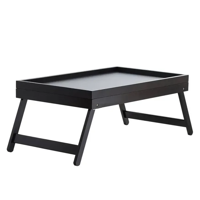 Bamboo Bed Tray Table, 20in.x12.2in. Adjustable Serving Tray, Foldable Legs, Portable Laptop Desk for Sofa, Bed, Eating
