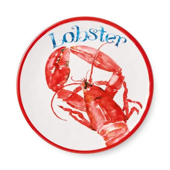 Beach House Lobster Multi-Colored Melamine Salad Plate (Set of 6)