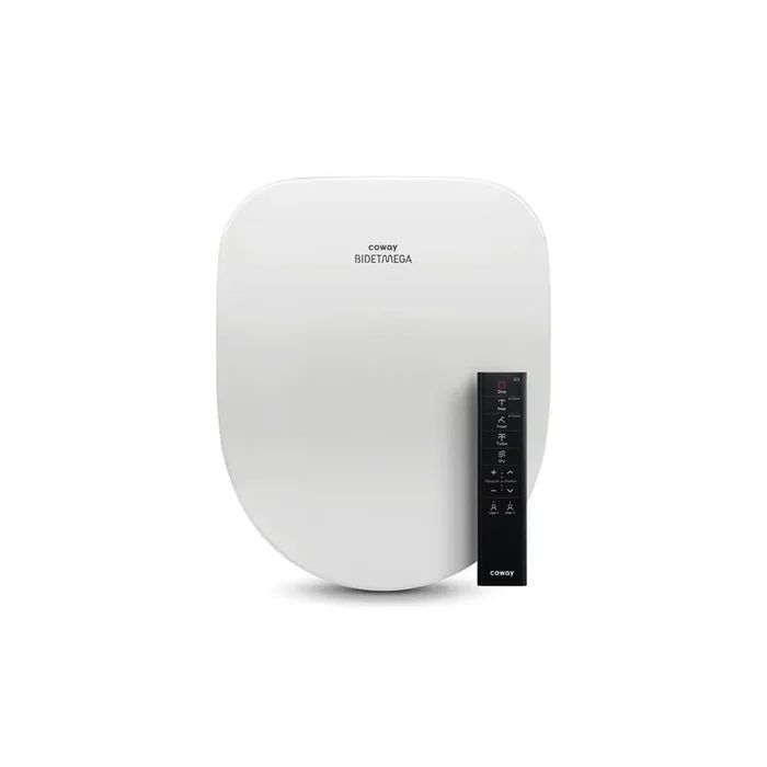 Bidetmega 400S Electric Instant Heating Bidet Seat for Round Toilets in White
