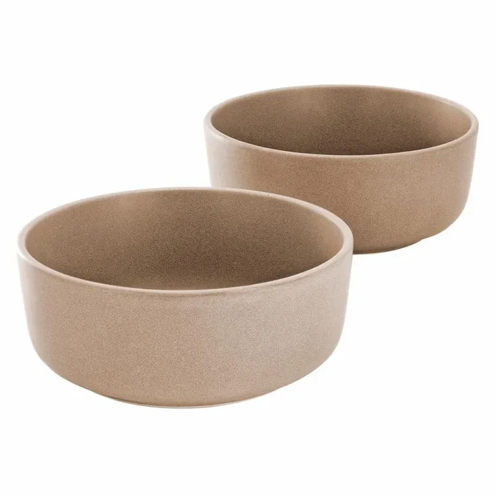 Bryant Park 2 Piece 6 in. Stoneware Cereal Bowl Dinnerware Set in Beige