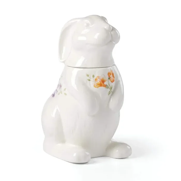 Butterfly Meadow Figural 2-Piece Porcelain Cookie Jar Set
