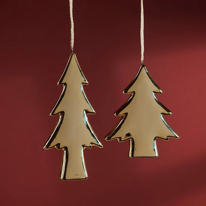 Ceramic Tree Ornament – Gold