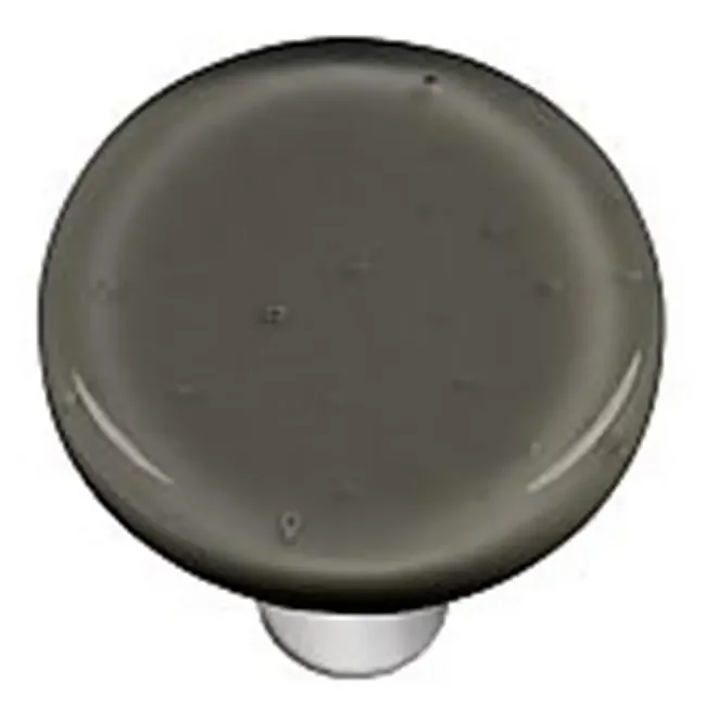 Charcoal Round Glass Cabinet Knobs