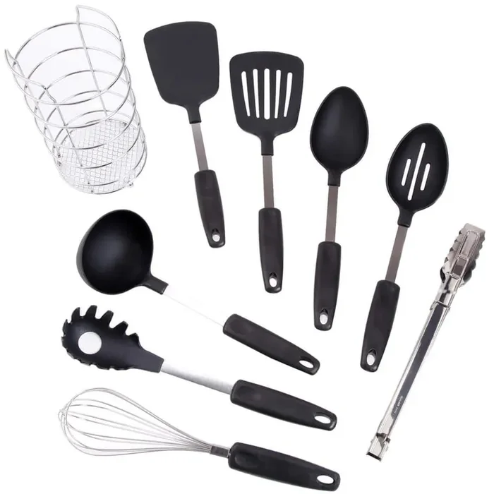 Chef‘s Better Basics 9-Piece Utensil Set with Wire Caddy