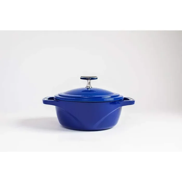Chef Style 3 qt., Cast Iron 3 Enamel Dutch Oven, Blue