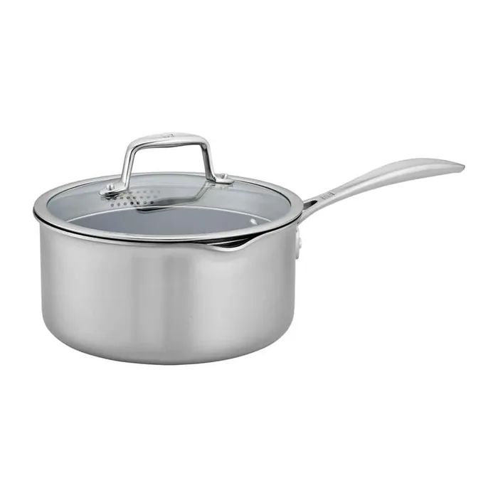 Clad CFX 3 Qt. Stainless Steel Ceramic Nonstick Saucepan
