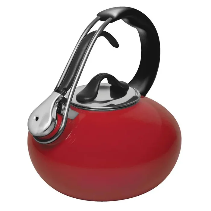 Classic Loop 7.2-cups Enamel-On-Steel Chili Red Tea Kettle