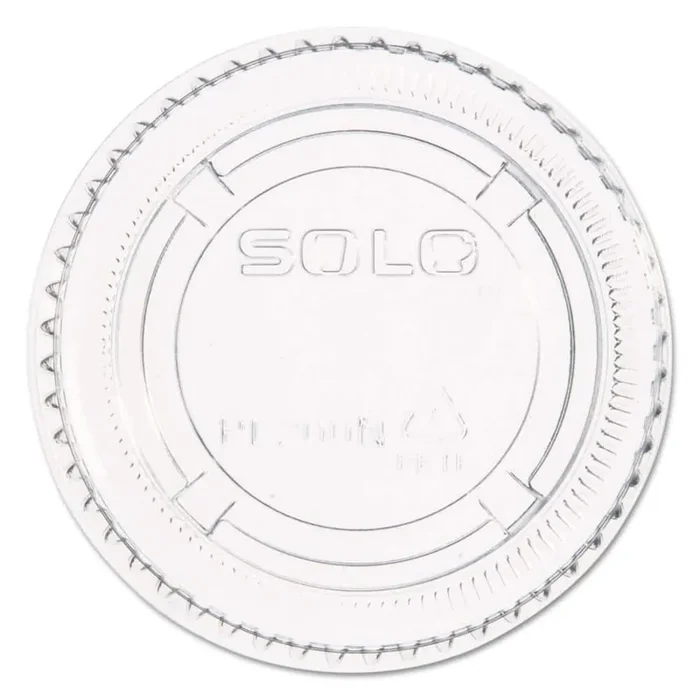 Clear Portion/Souffle Disposable PET Plastic Cup Lids, Fits 1.5 oz to 2.5 oz Cups (2500 Per Case)