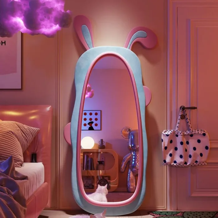 Contemporary Rabbit Design Full-Length Mirror Decor