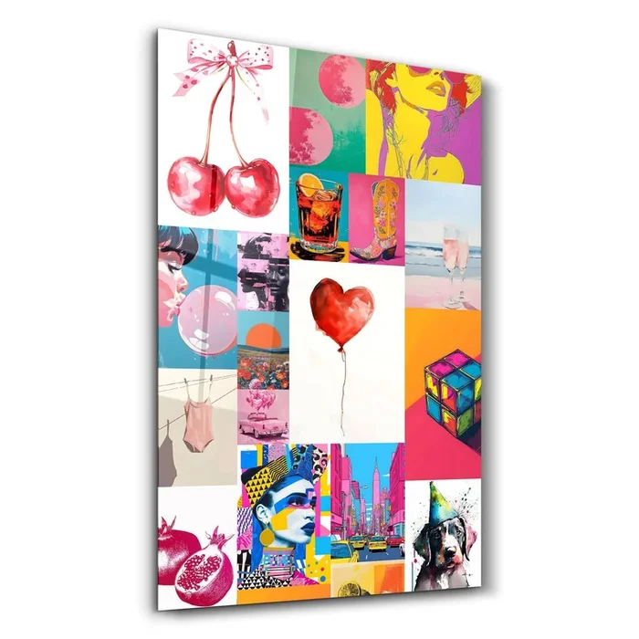 Eclectic Modern Collage-1 – Glass Wall Art