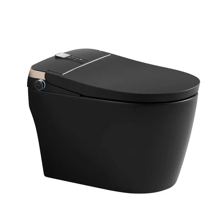Elongated Bidet Toilet 1.28 GPF in Matte Black with Heated, Deodorizing, Soft Close