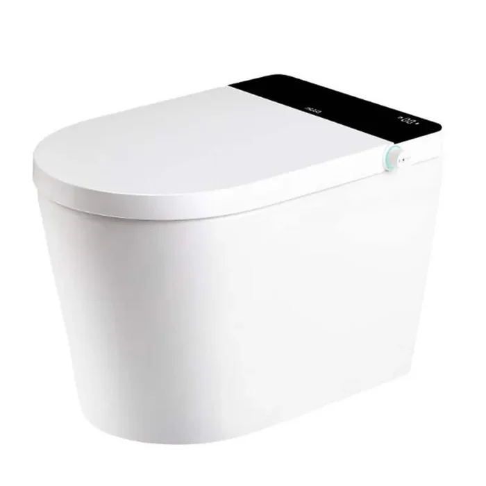 Elongated Comfort Height Intelligent Toilet Bidet 1.28 GPF with Auto Open, Auto Flush, Heated Seat and Remote in White